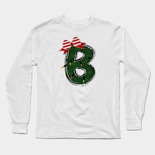 Letter B - Christmas Letter Long Sleeve T-Shirt